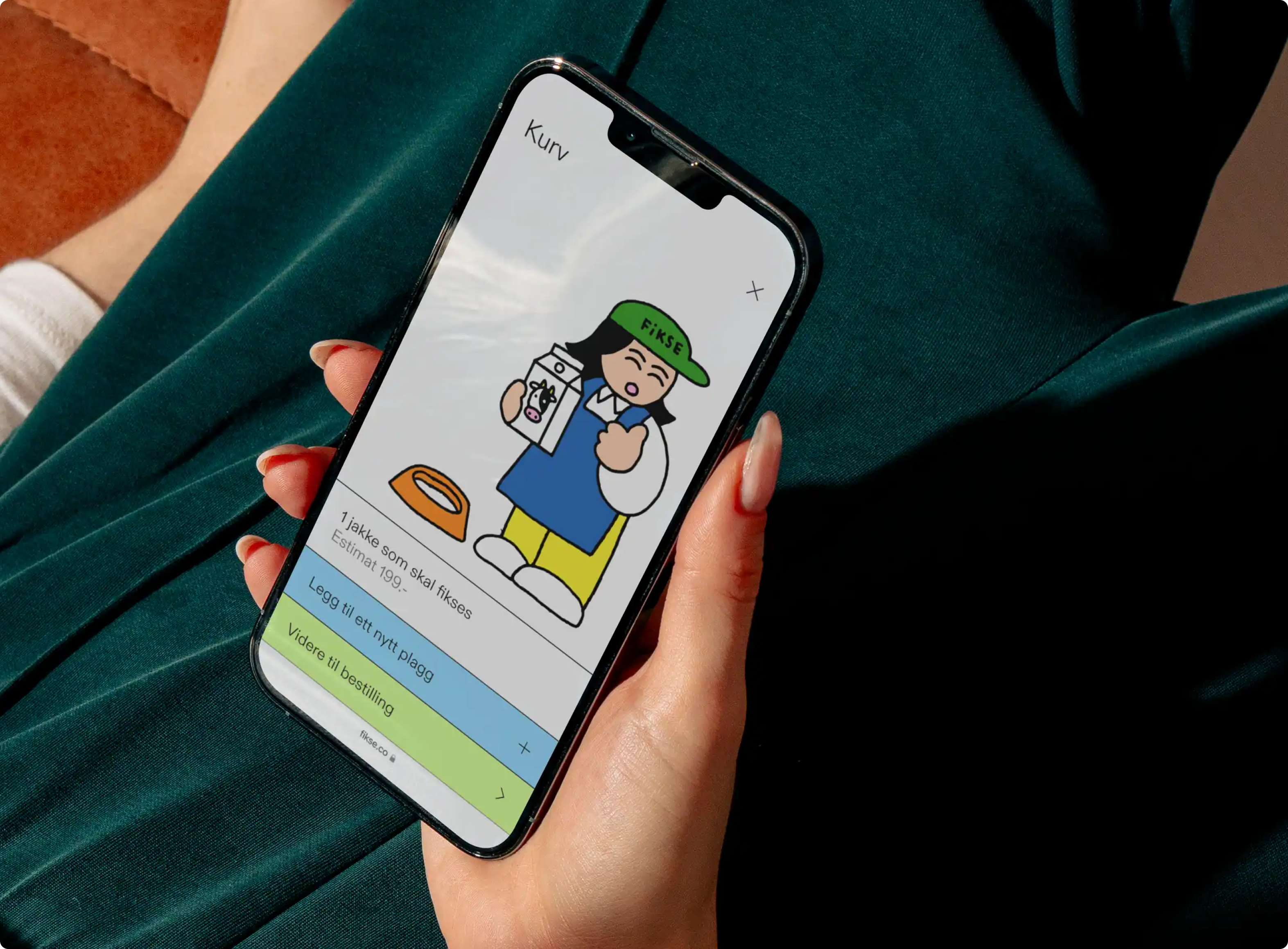 Fikse app on phone