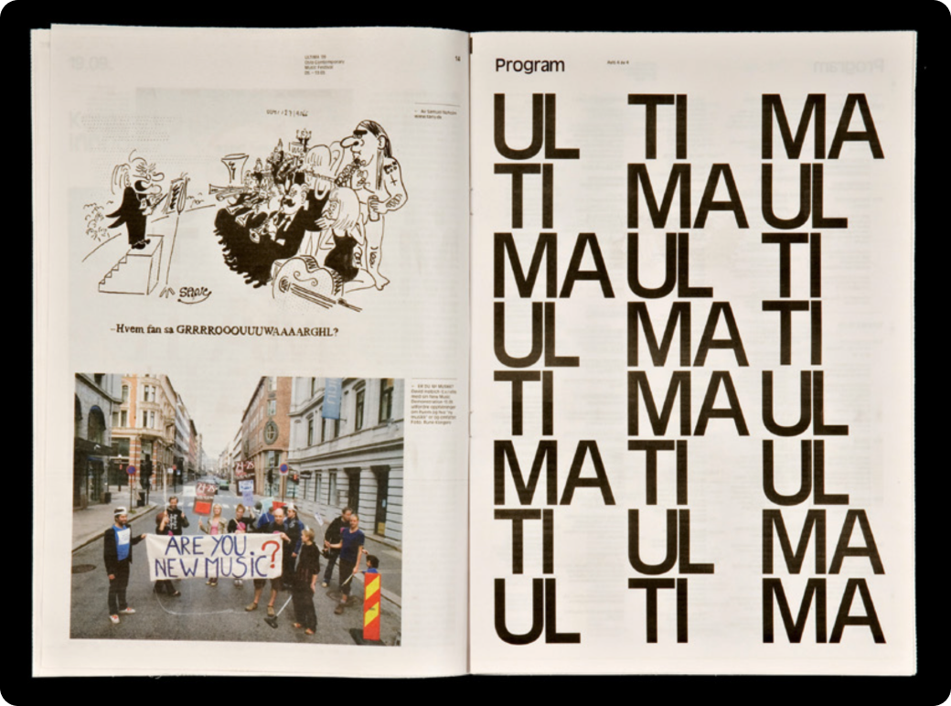 Ultima publication spread